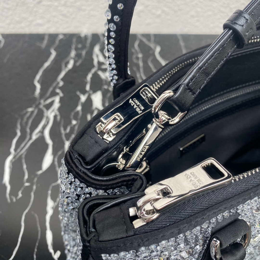 Prada 1BA896 Prada Galleria Saffiano leather small bag Black