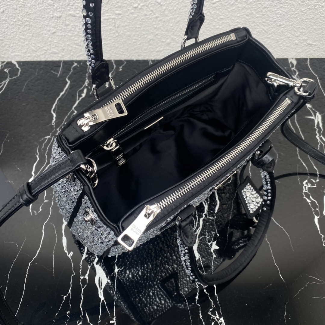 Prada 1BA896 Prada Galleria Saffiano leather small bag Black