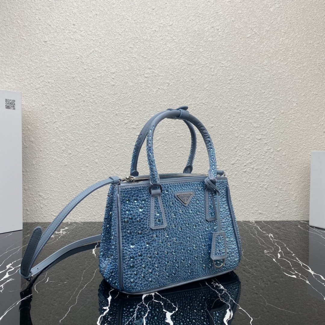 Prada 1BA896 Prada Galleria Saffiano leather small bag Blue