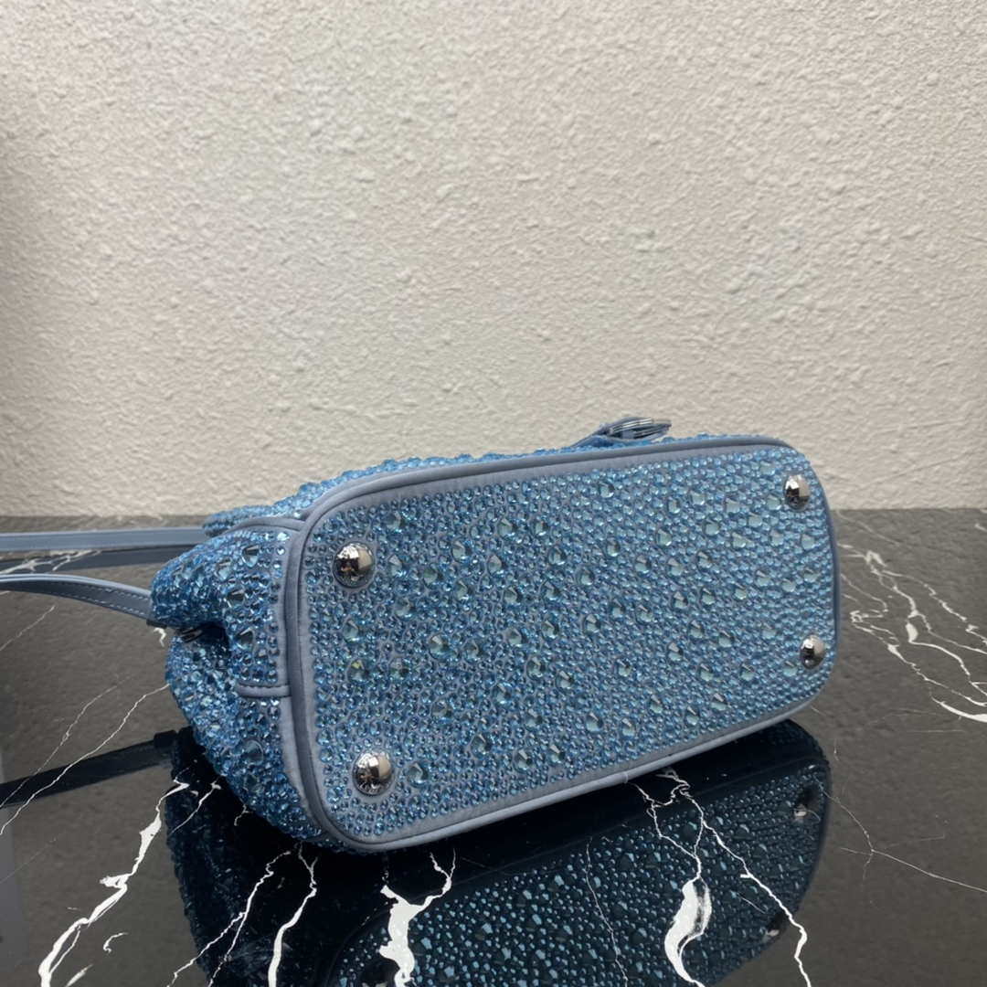 Prada 1BA896 Prada Galleria Saffiano leather small bag Blue - Default Title - View 5