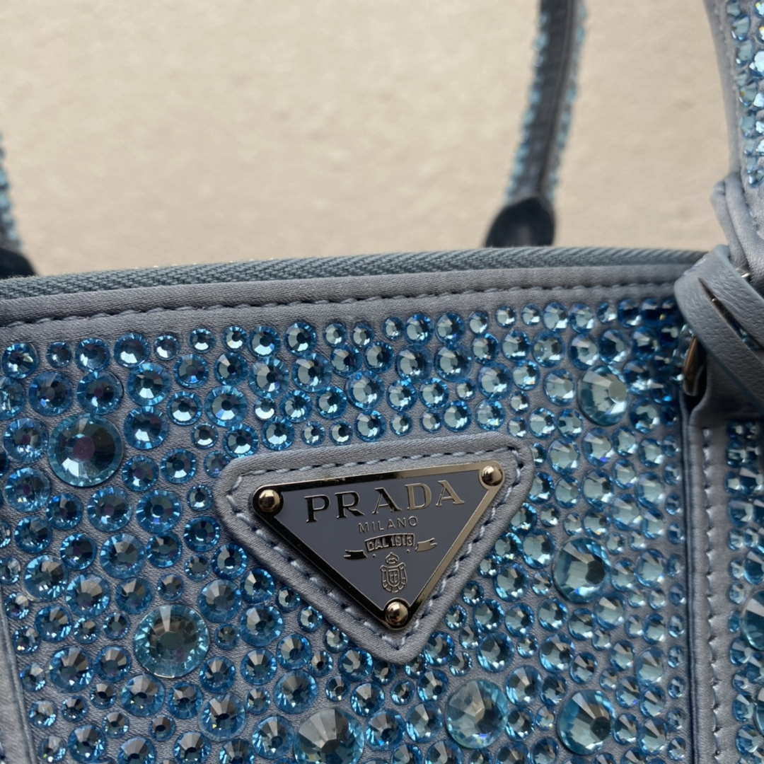 Prada 1BA896 Prada Galleria Saffiano leather small bag Blue - Default Title - View 6