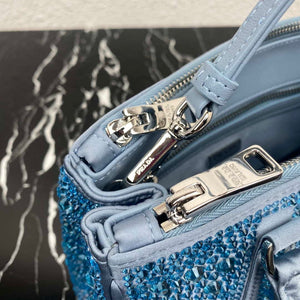 Prada 1BA896 Prada Galleria Saffiano leather small bag Blue - Default Title - View 7