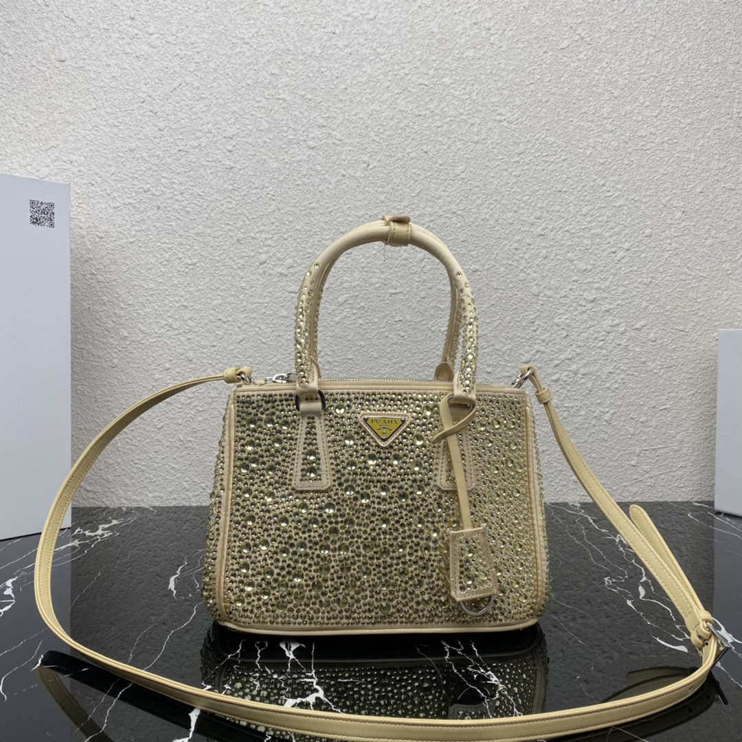 Prada 1BA896 Prada Galleria Saffiano leather small bag Gold - Default Title - View 1