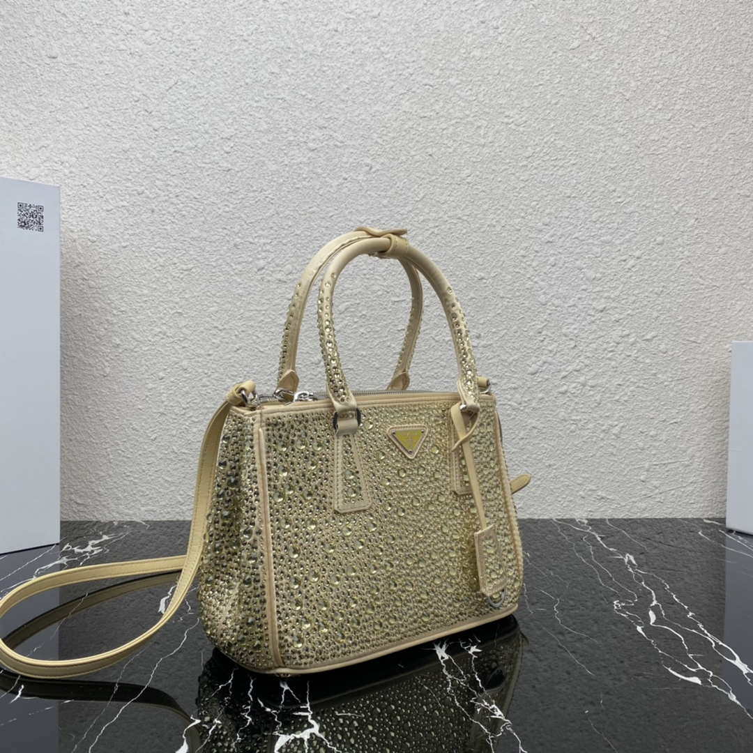 Prada 1BA896 Prada Galleria Saffiano leather small bag Gold - Default Title - View 3