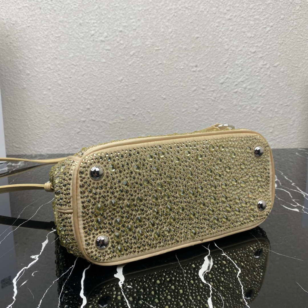 Prada 1BA896 Prada Galleria Saffiano leather small bag Gold