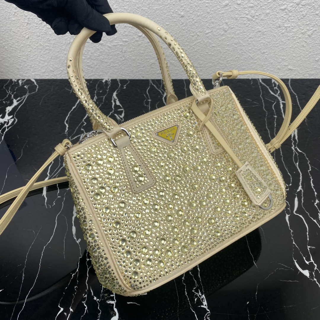 Prada 1BA896 Prada Galleria Saffiano leather small bag Gold - Default Title - View 7