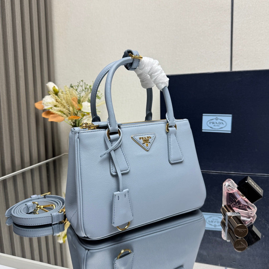 Prada 1BA896 Small Prada Galleria Saffiano leather bag Blue