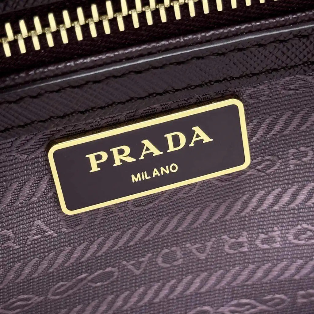 Prada 1BA896 Small Prada Galleria Saffiano leather bag Dark Red