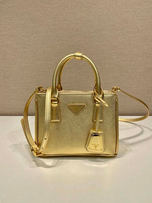 Prada 1BA906 Galleria Saffiano leather mini-bag Gold - Default Title - View 1