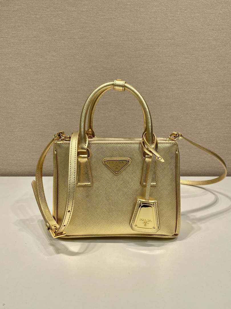 Prada 1BA906 Galleria Saffiano leather mini-bag Gold - Default Title - View 1
