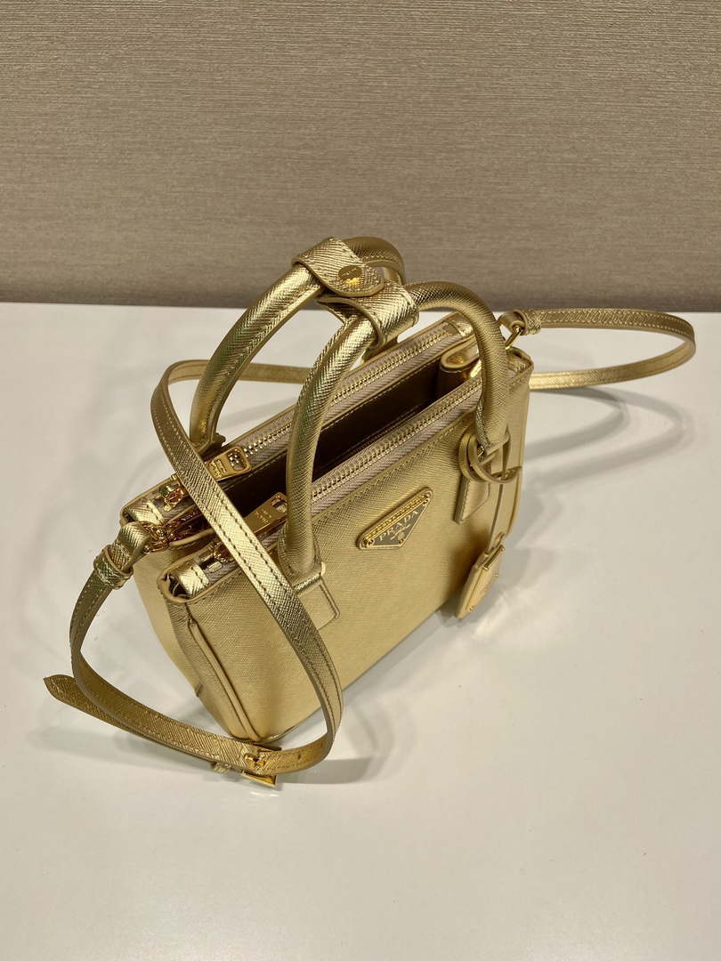 Prada 1BA906 Galleria Saffiano leather mini-bag Gold - Default Title - View 3