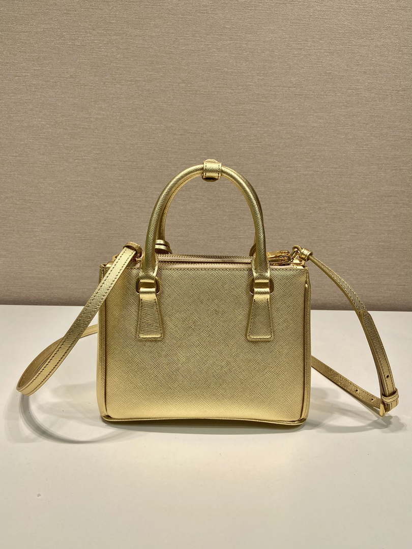Prada 1BA906 Galleria Saffiano leather mini-bag Gold