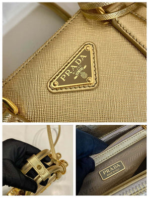 Prada 1BA906 Galleria Saffiano leather mini-bag Gold - Default Title - View 9
