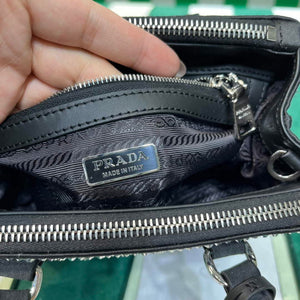 Prada 1BA906 Galleria satin mini-bag with crystals Black - Default Title - View 9