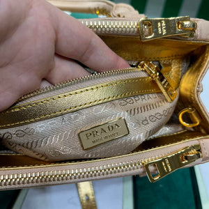Prada 1BA906 Galleria satin mini-bag with crystals Gold - Default Title - View 8