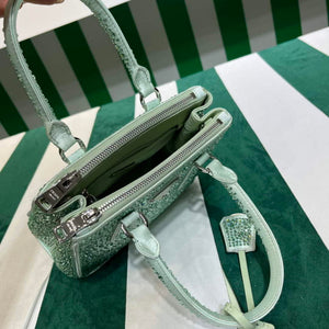 Prada 1BA906 Galleria satin mini-bag with crystals Green - Default Title - View 8