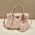Prada 1BA906 Galleria Triangle Logo Mini Bag Pink Ladies Sheepskin - Default Title - View 1