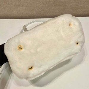 Prada 1BA906 Galleria Triangle Logo Mini Bag White Ladies Sheepskin - Default Title - View 8