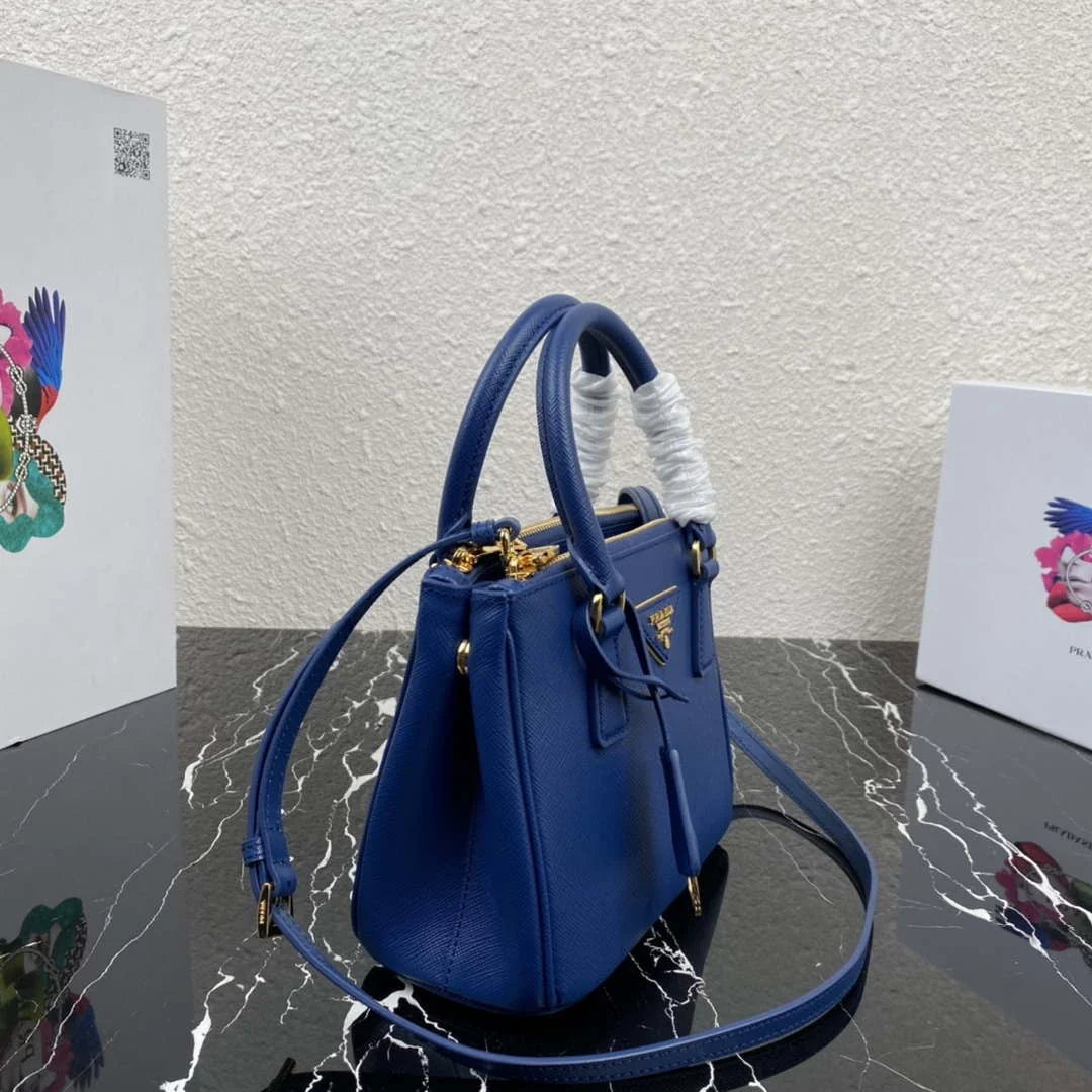 Prada 1BA906 Prada Galleria Saffiano leather mini-bag Blue - Default Title - View 3