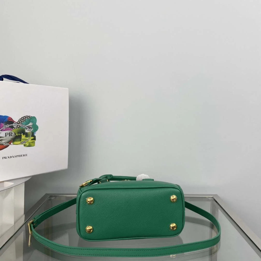 Prada 1BA906 Prada Galleria Saffiano leather mini-bag Green