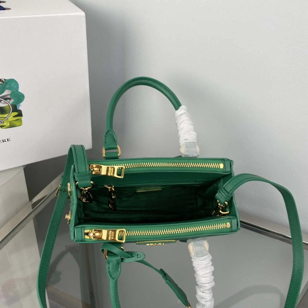 Prada 1BA906 Prada Galleria Saffiano leather mini-bag Green