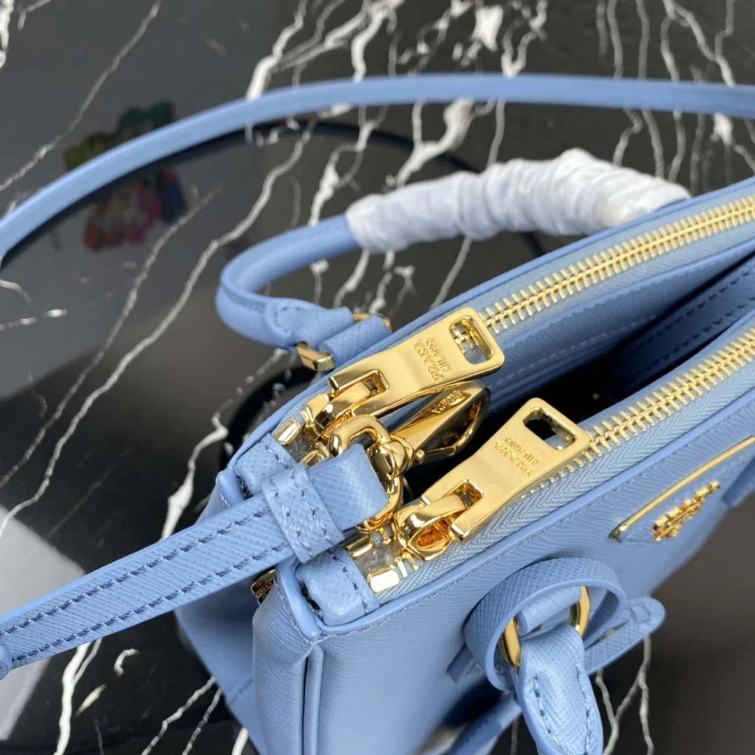 Prada 1BA906 Prada Galleria Saffiano leather mini-bag Light Blue - Default Title - View 6