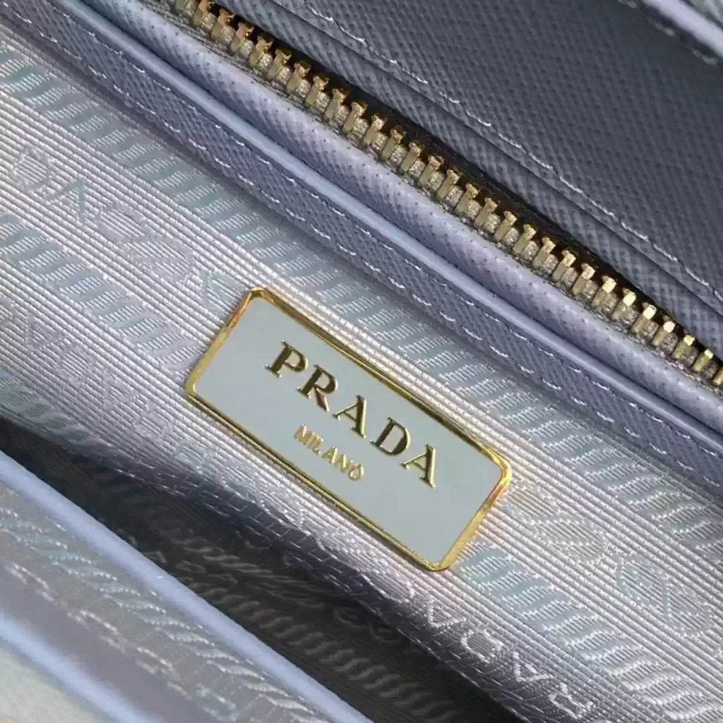 Prada 1BA906 Prada Galleria Saffiano leather mini-bag Light Blue
