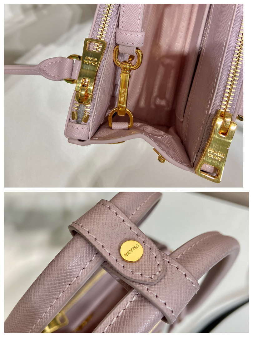 Prada 1BA906 Prada Galleria Saffiano leather mini-bag Light Purple