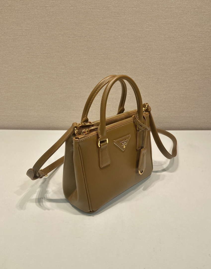 Prada 1BA906 Prada Galleria Saffiano leather mini-bag Natural