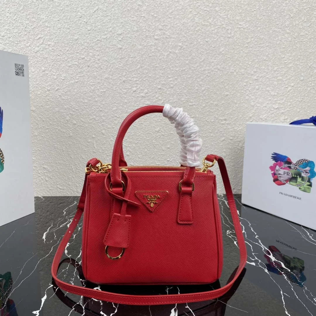 Prada 1BA906 Prada Galleria Saffiano leather mini-bag Red - Default Title - View 1