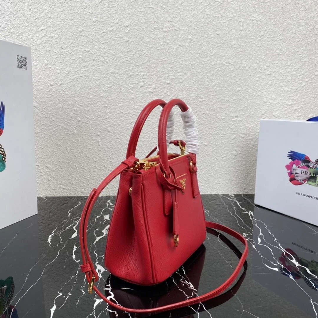 Prada 1BA906 Prada Galleria Saffiano leather mini-bag Red - Default Title - View 3