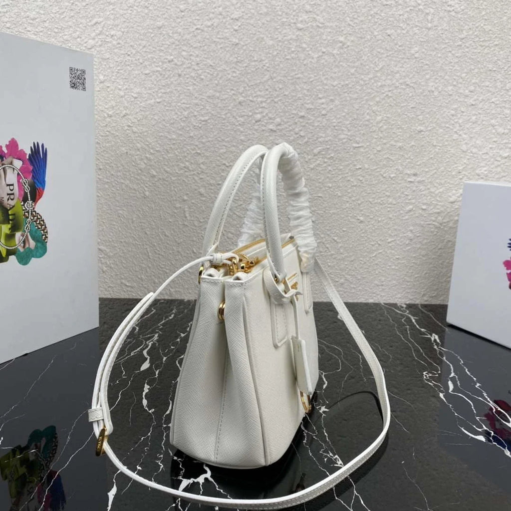 Prada 1BA906 Prada Galleria Saffiano leather mini-bag White