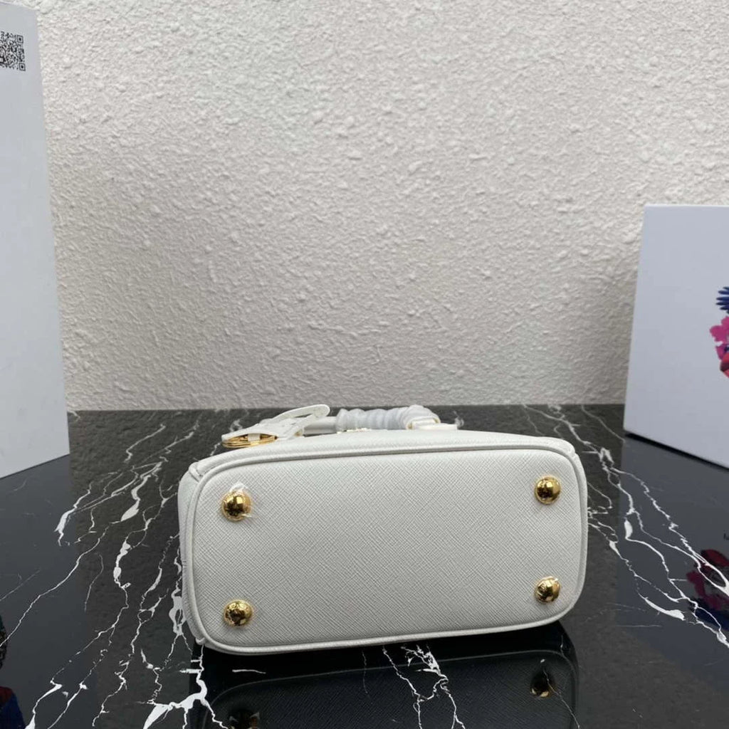 Prada 1BA906 Prada Galleria Saffiano leather mini-bag White