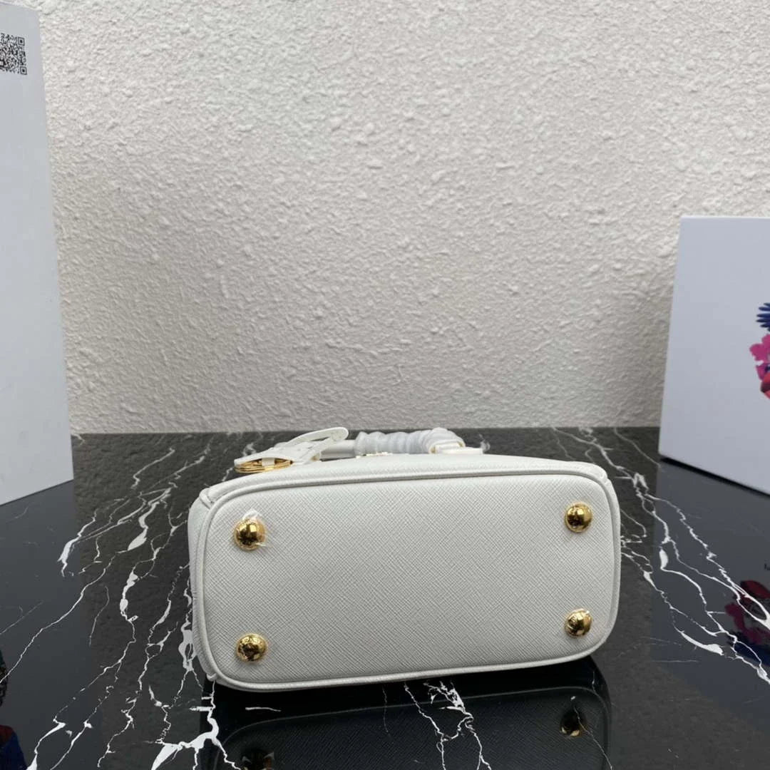 Prada 1BA906 Prada Galleria Saffiano leather mini-bag White