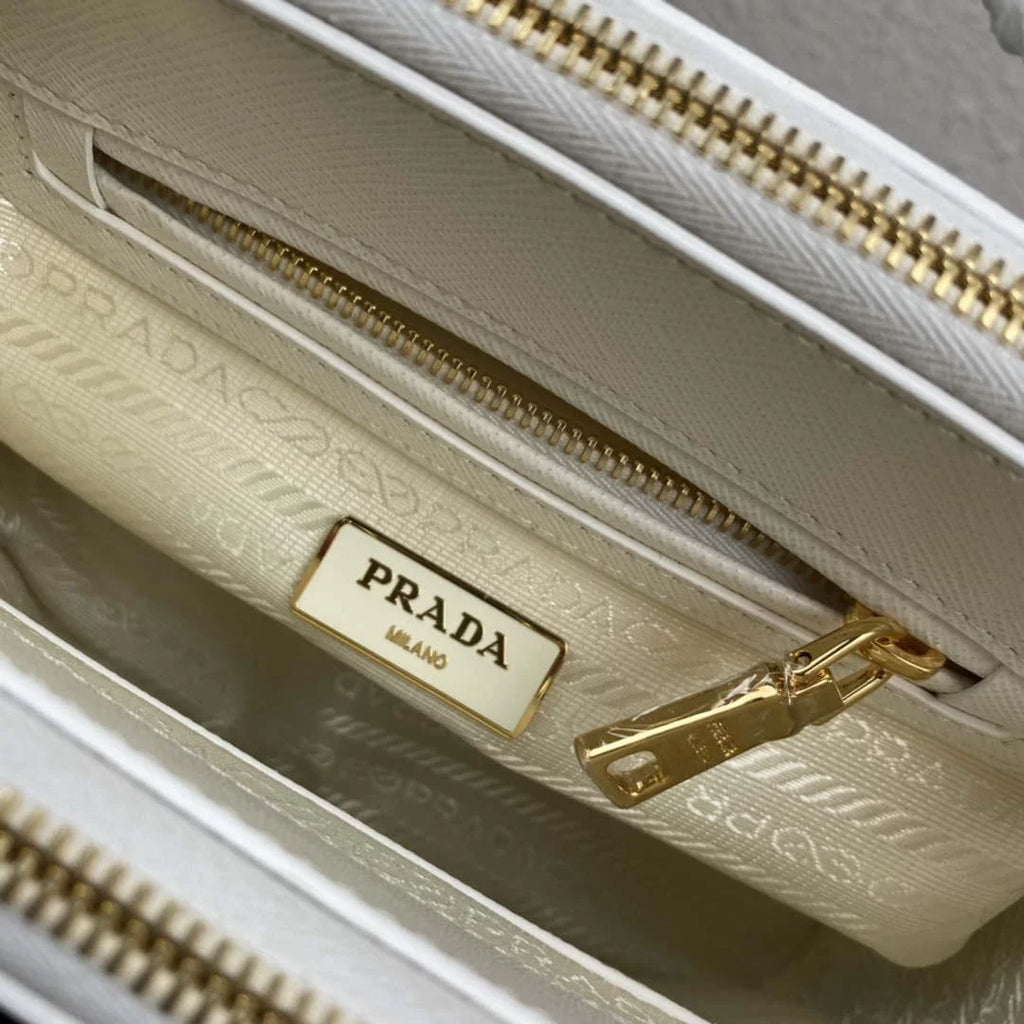Prada 1BA906 Prada Galleria Saffiano leather mini-bag White