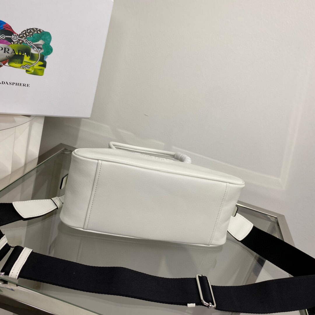 Prada 1BB082 Leather Prada Triangle bag White - Default Title - View 5