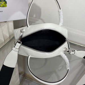 Prada 1BB082 Leather Prada Triangle bag White - Default Title - View 8