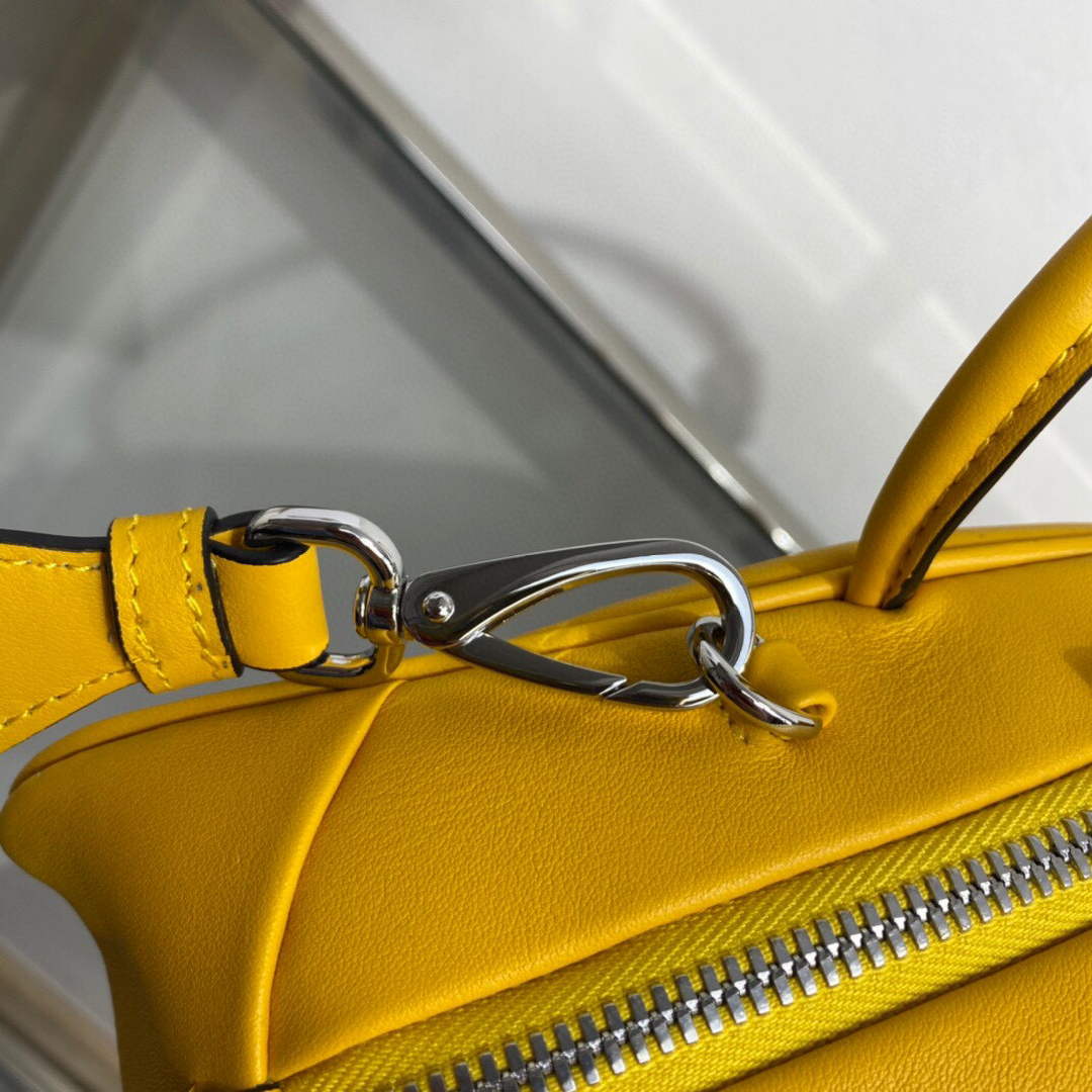 Prada 1BB082 Leather Prada Triangle bag Yellow - Default Title - View 7