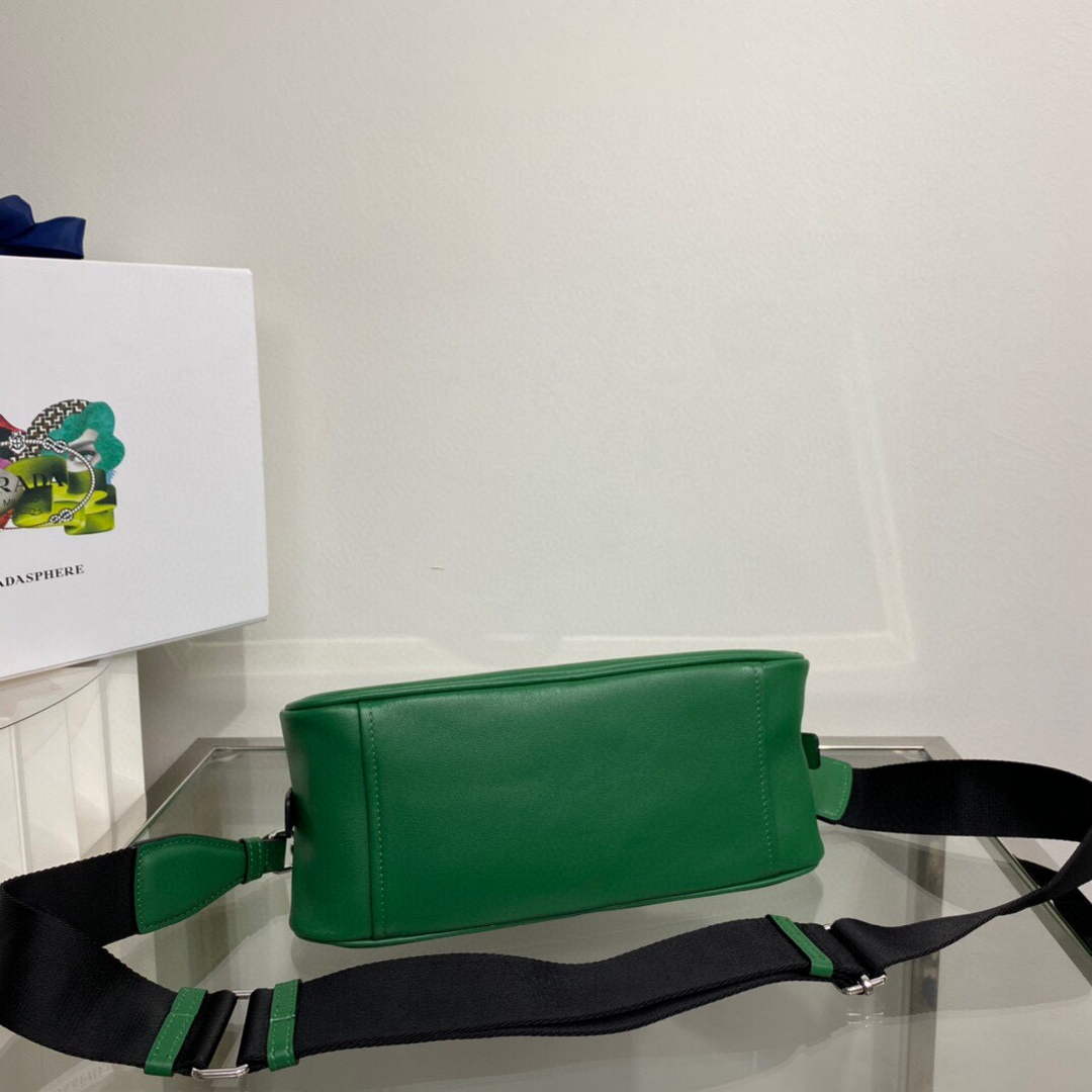Prada 1BB082 Leather Prada Triangle bag Green - Default Title - View 5