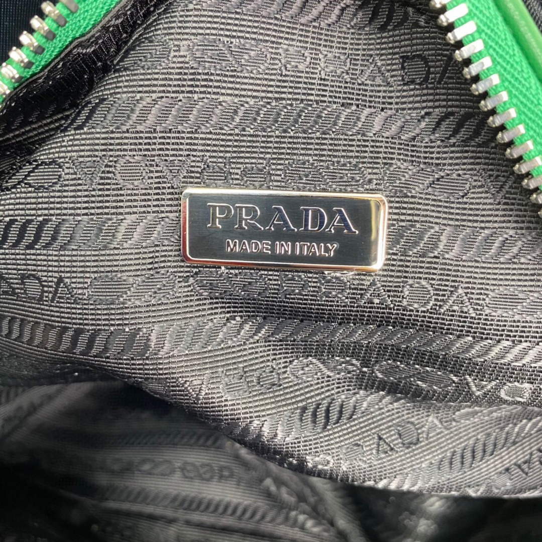 Prada 1BB082 Leather Prada Triangle bag Green - Default Title - View 9