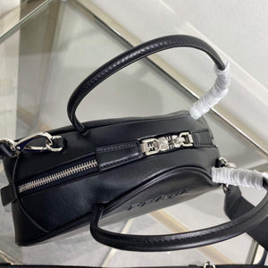 Prada 1BB082 Leather Prada Triangle bag Black - Default Title - View 6