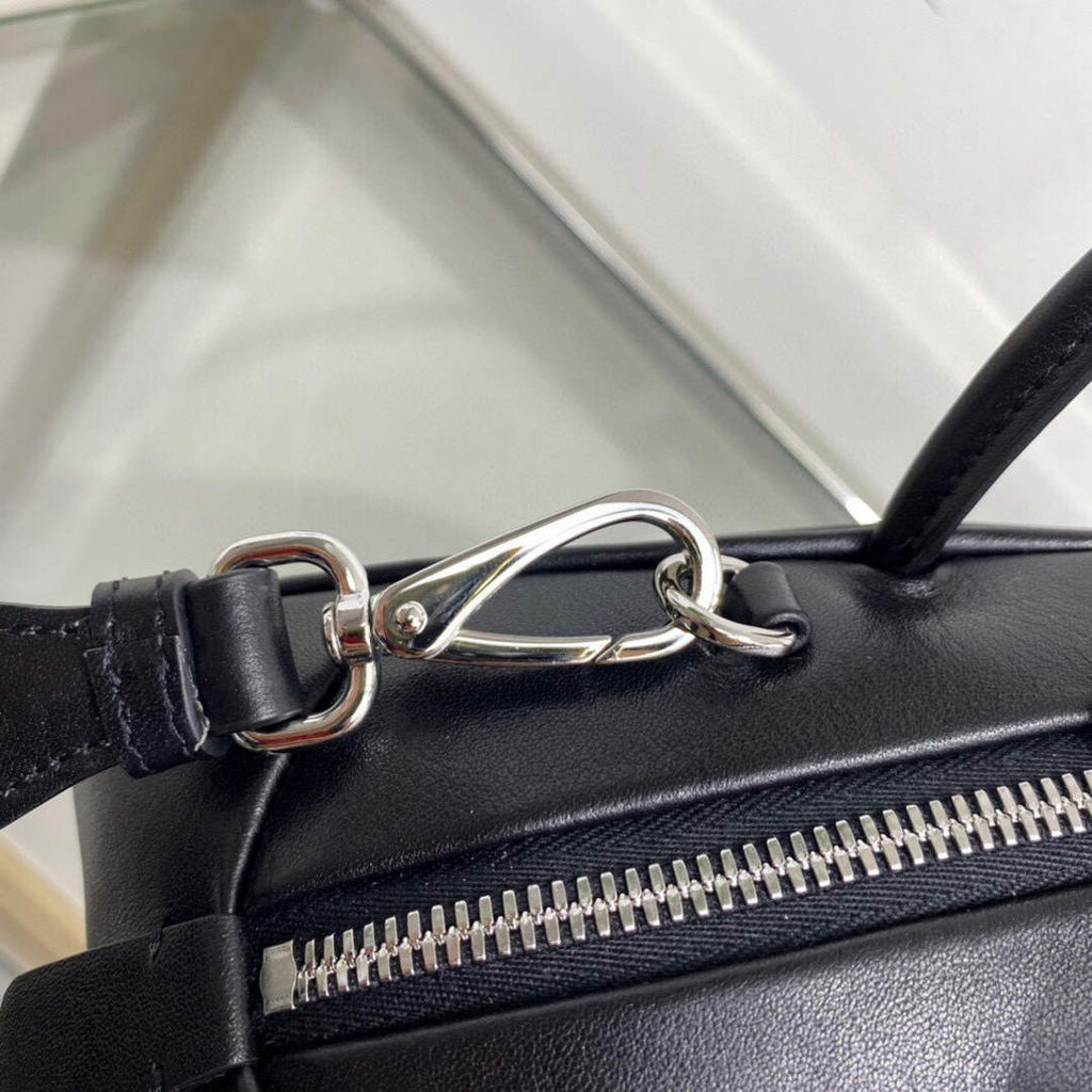 Prada 1BB082 Leather Prada Triangle bag Black