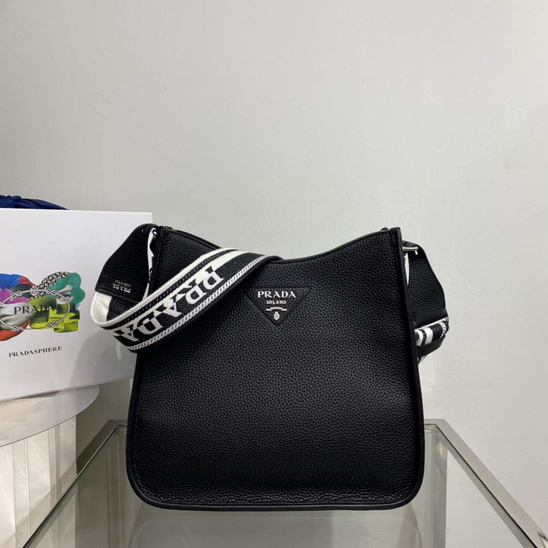Prada Leather hobo bag 1BC073 In Black - Default Title - View 1