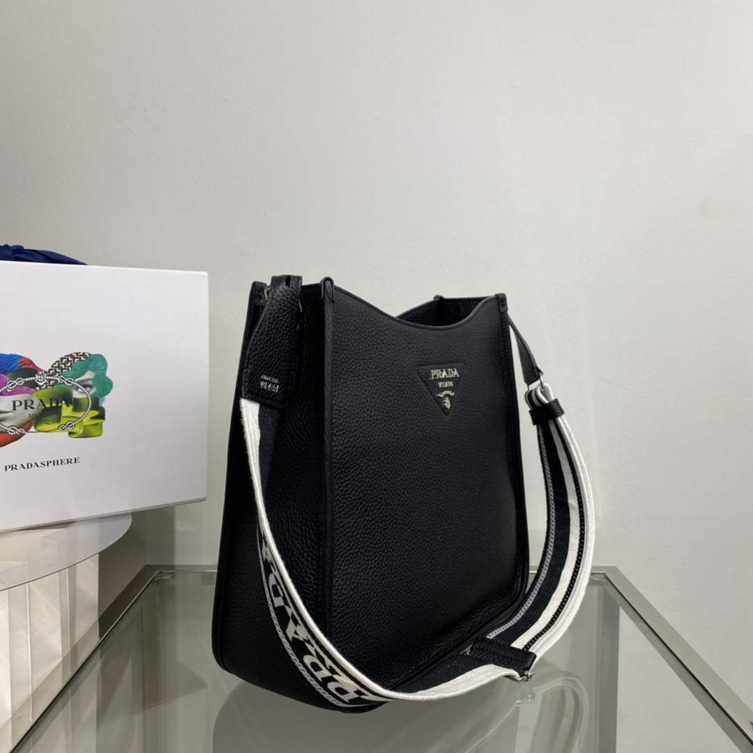 Prada Leather hobo bag 1BC073 In Black - Default Title - View 3