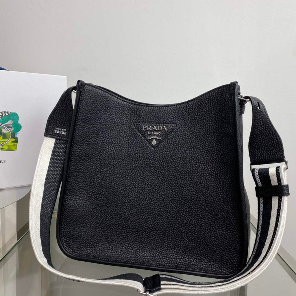 Prada Leather hobo bag 1BC073 In Black
