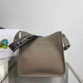 Prada Leather hobo bag 1BC073 Clay Gray - Default Title - View 1