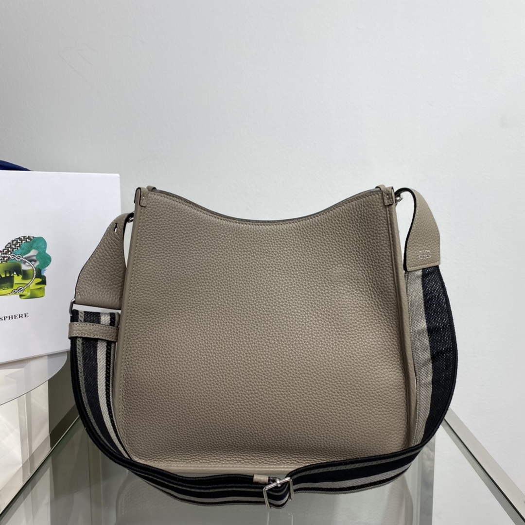 Prada Leather hobo bag 1BC073 Clay Gray - Default Title - View 2