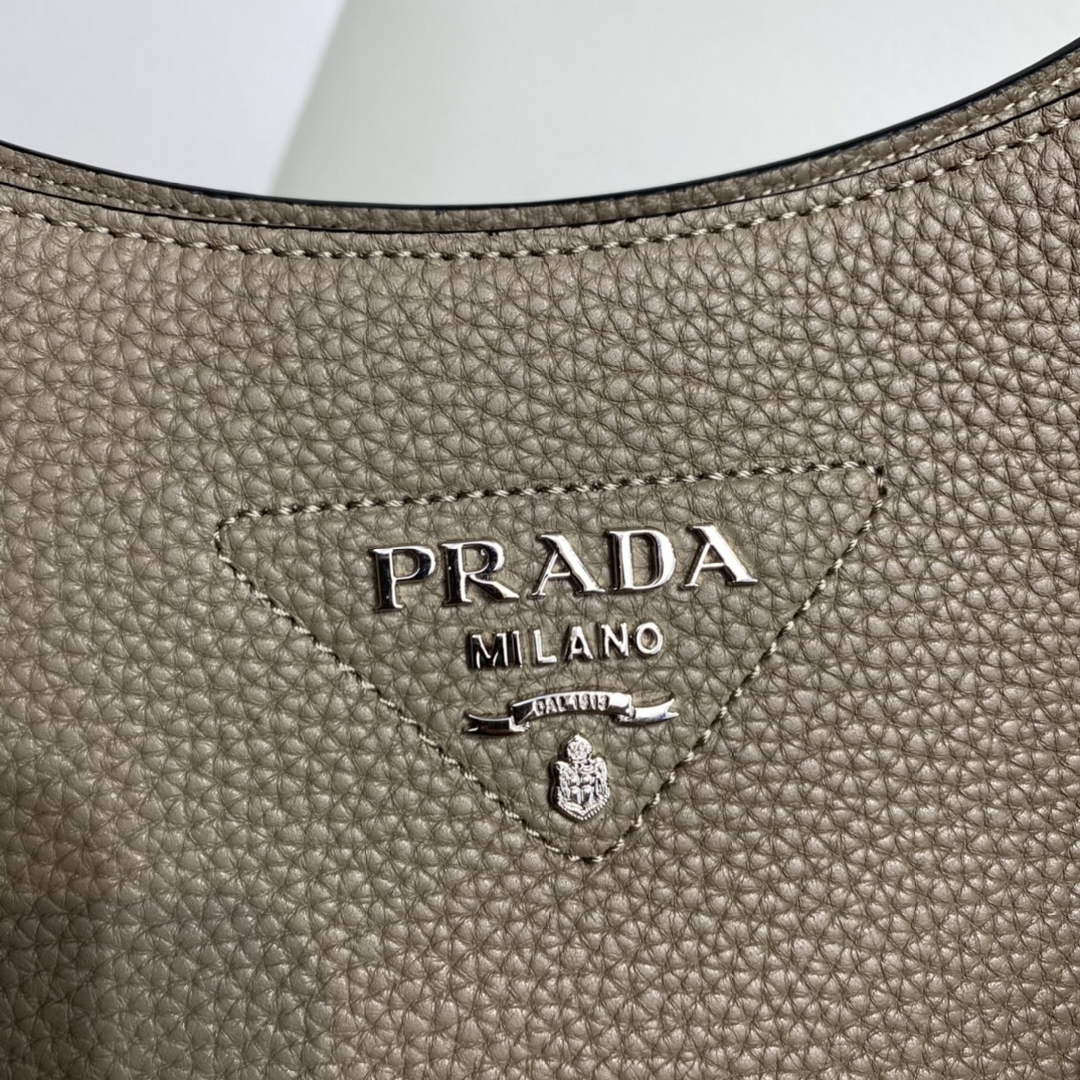 Prada Leather hobo bag 1BC073 Clay Gray - Default Title - View 4