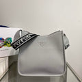Prada Leather hobo bag 1BC073 Gray - Default Title - View 1