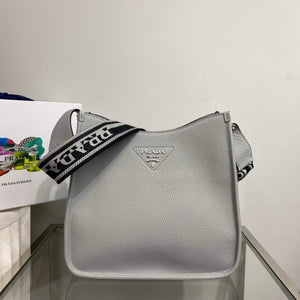 Prada Leather hobo bag 1BC073 Gray - Default Title - View 1